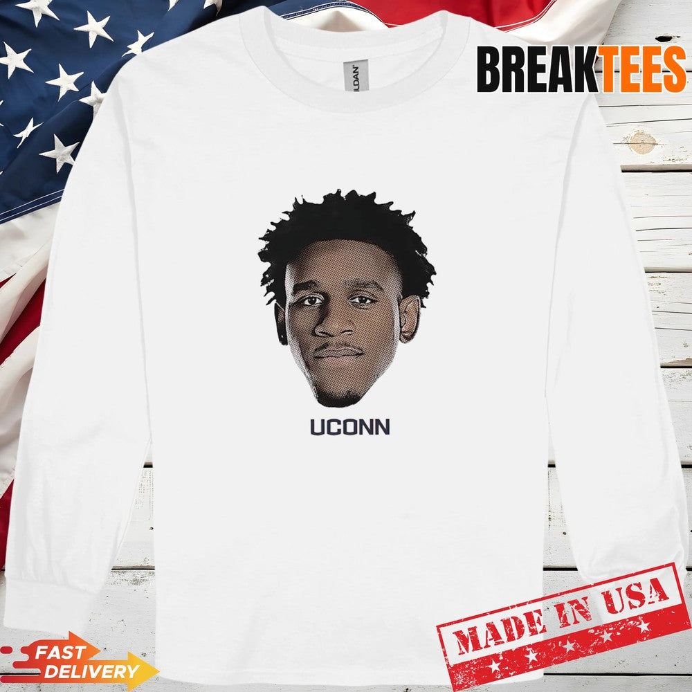 Tarris Reed Jr UConn Huskies Big Head Basketball Player Graphic T-Shirt
