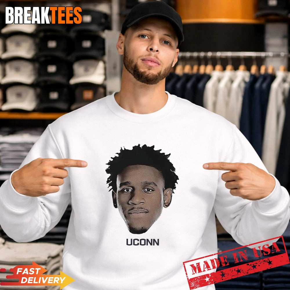 Tarris Reed Jr UConn Huskies Big Head Basketball Player Graphic T-Shirt
