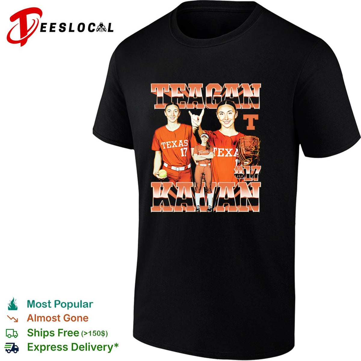 Teagan Kavan Texas Longhorns Softball NCAA 17 shirt