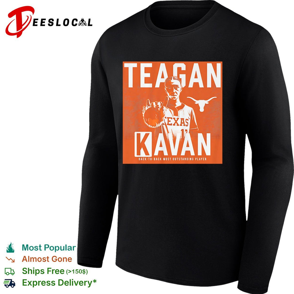 Teagan Kavan Texas Longhorns back to back most outstanding player portrait shirt