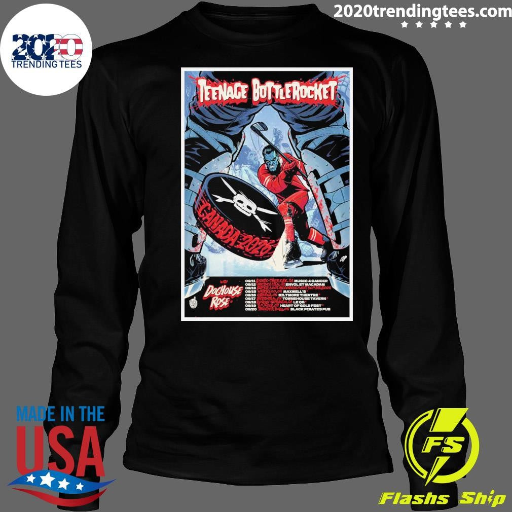 Teenage Bottlerocket With Doghouse Rose 2026 Canada Tour Shirt