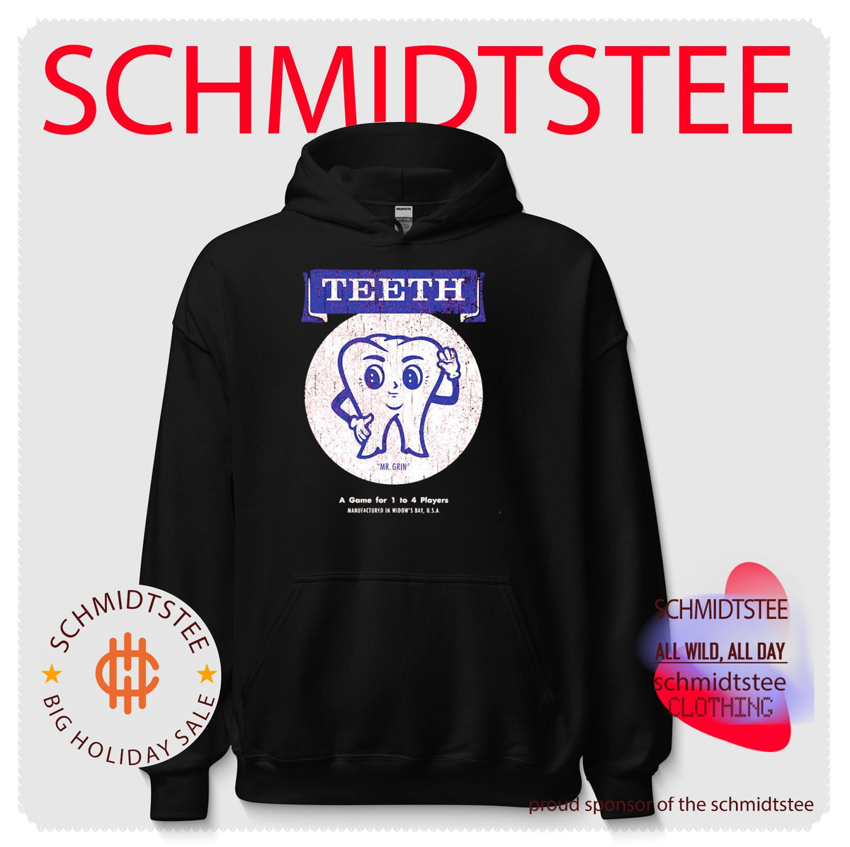 Teeth a game for 1 to 4 player shirt