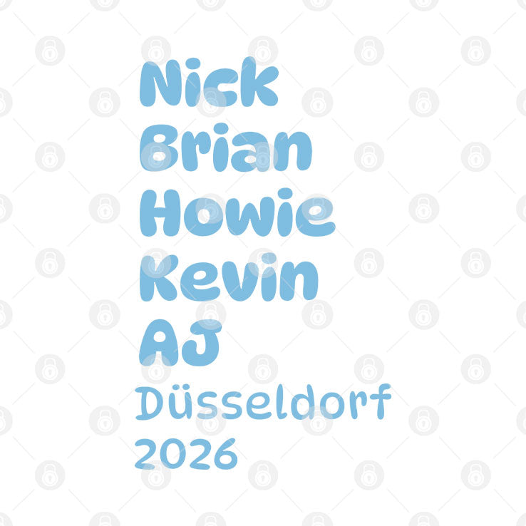 Tell Me Why Nick Brian Howie Kevin AJ Düsseldorf 2026 T Shirt