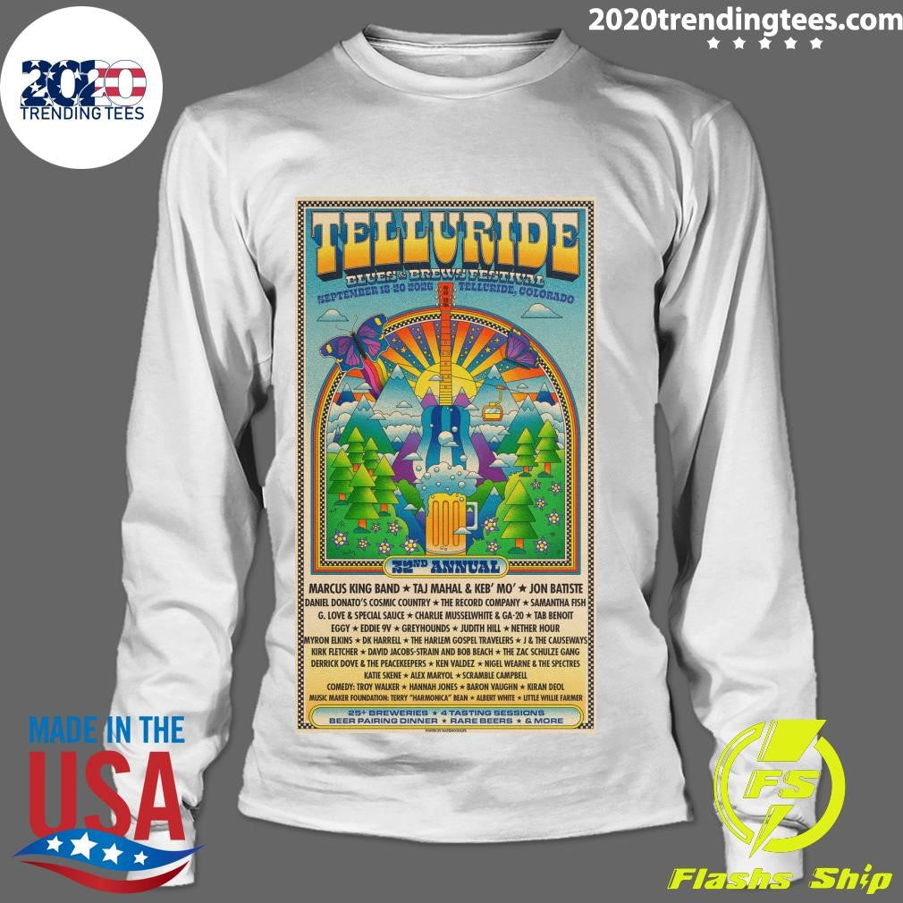 Telluride Blues And Brews Festival Telluride CO September 18-20, 2026 Poster Shirt