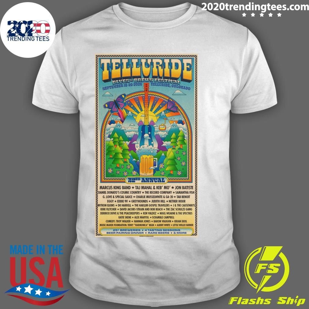 Telluride Blues And Brews Festival Telluride CO September 18-20, 2026 Poster Shirt