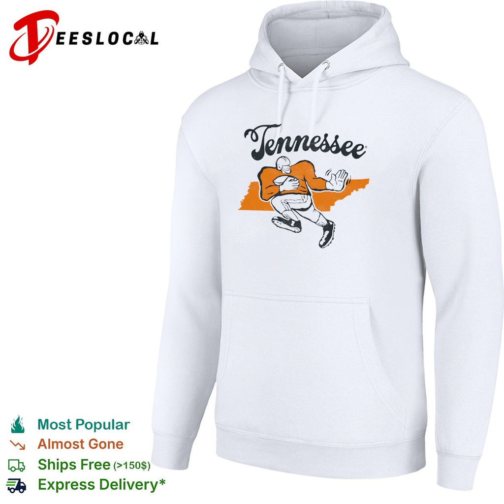 Tennessee Football Map Logo state outline shirt