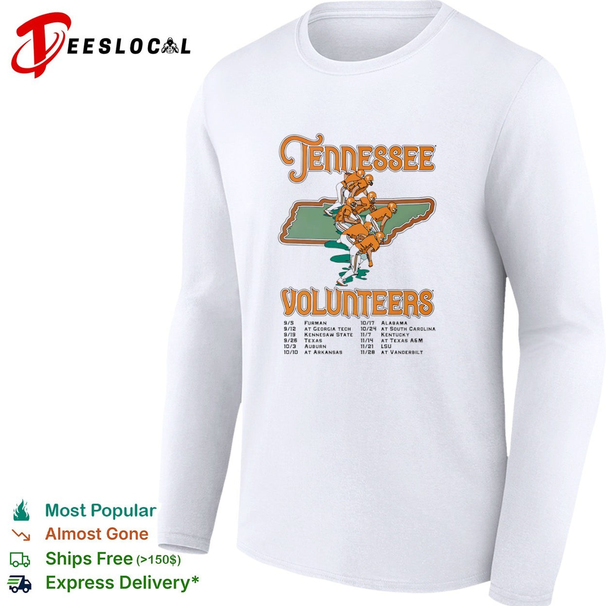 Tennessee Volunteers 2020 Schedule Furman Georgia Tech Kennesaw State Texas shirt
