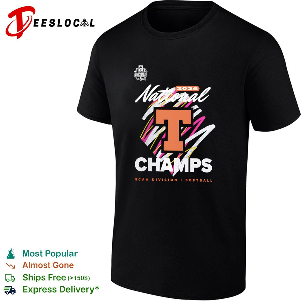 Tennessee Volunteers 2026 National Champs NCAA Division I Softball shirt
