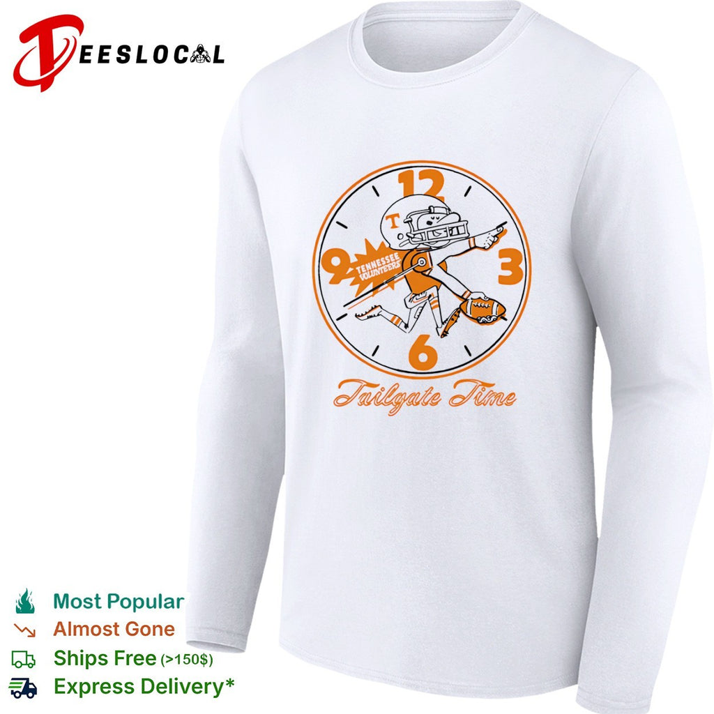 Tennessee Volunteers Tailgate Time Clock Logo NCAA Football Sport Shirt