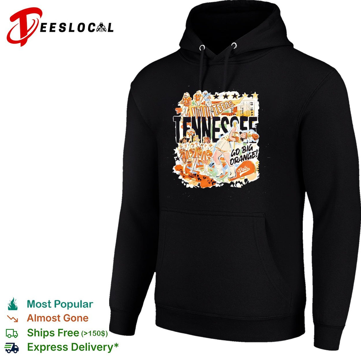 Tennessee go big orange football collage shirt