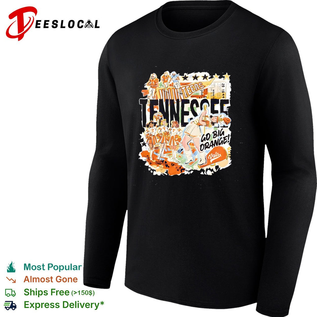 Tennessee go big orange football collage shirt