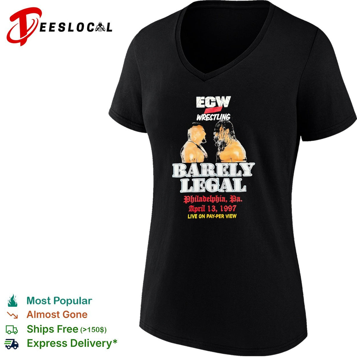 Terry Funk vs Sabu ECW Barely Legal April 13 1997 Philadelphia Pa shirt