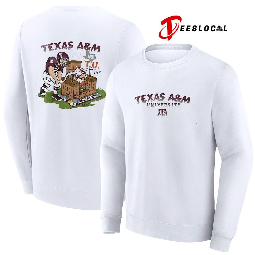 Texas A and M university vs Texas Longhorns smokin’ em mascot shirt