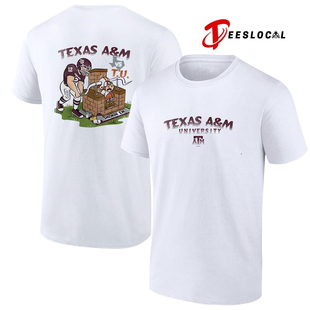 Texas A and M university vs Texas Longhorns smokin’ em mascot shirt