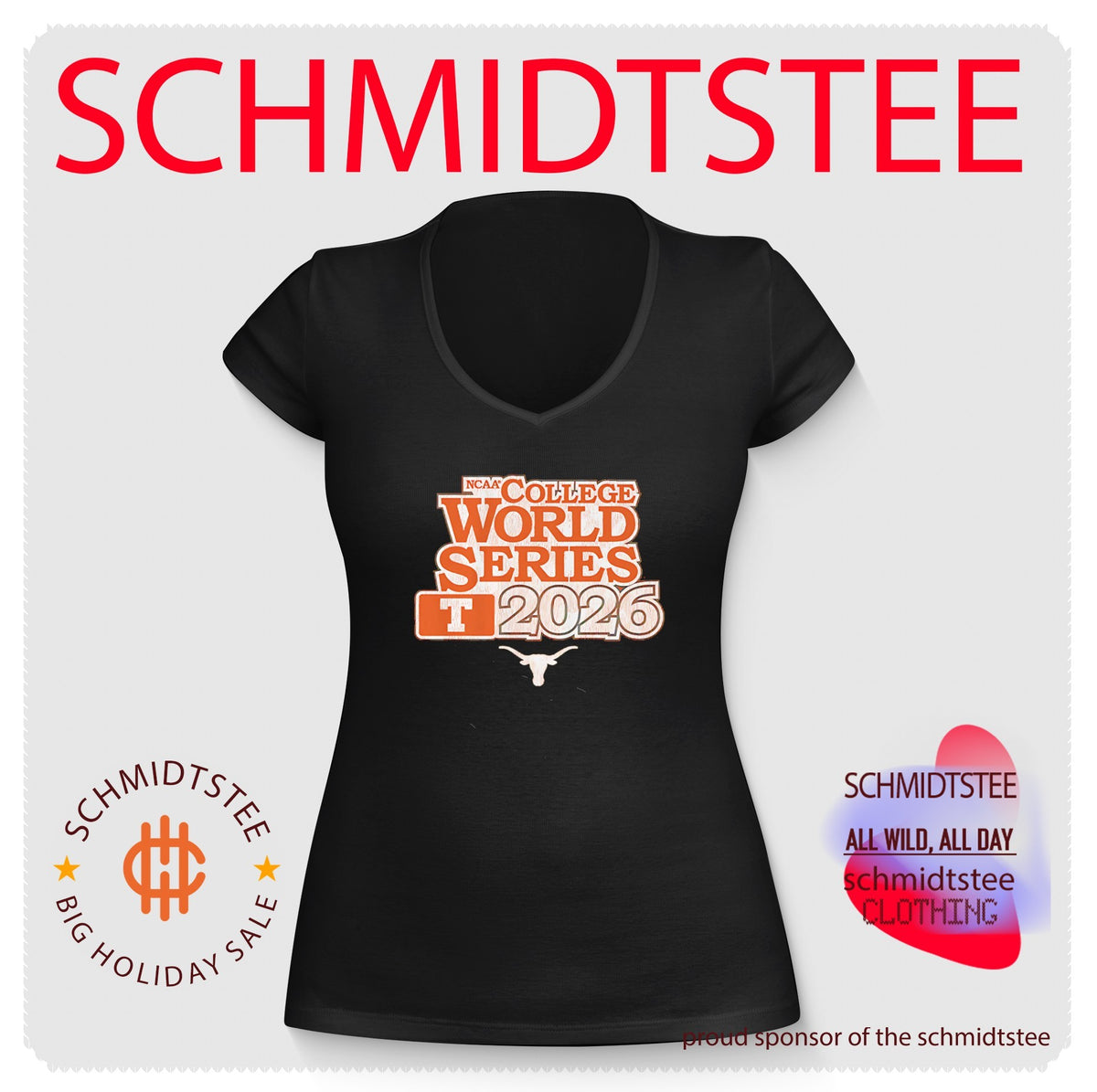 Texas Baseball 2026 College World Series logo shirt