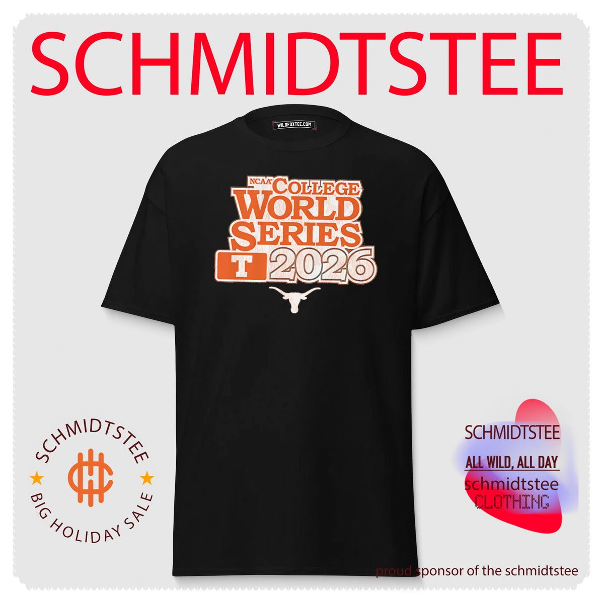 Texas Baseball 2026 College World Series logo shirt