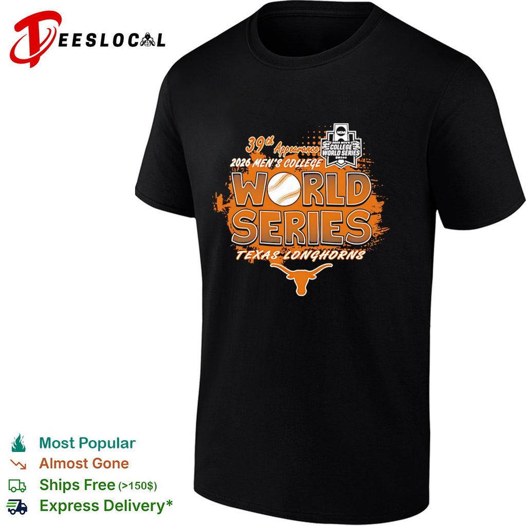 Texas Longhorns 2026 College World Series 39th NCAA Baseball shirt