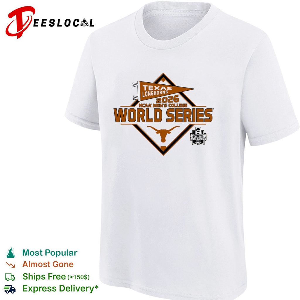 Texas Longhorns 2026 NCAA College World Series Omaha Baseball shirt