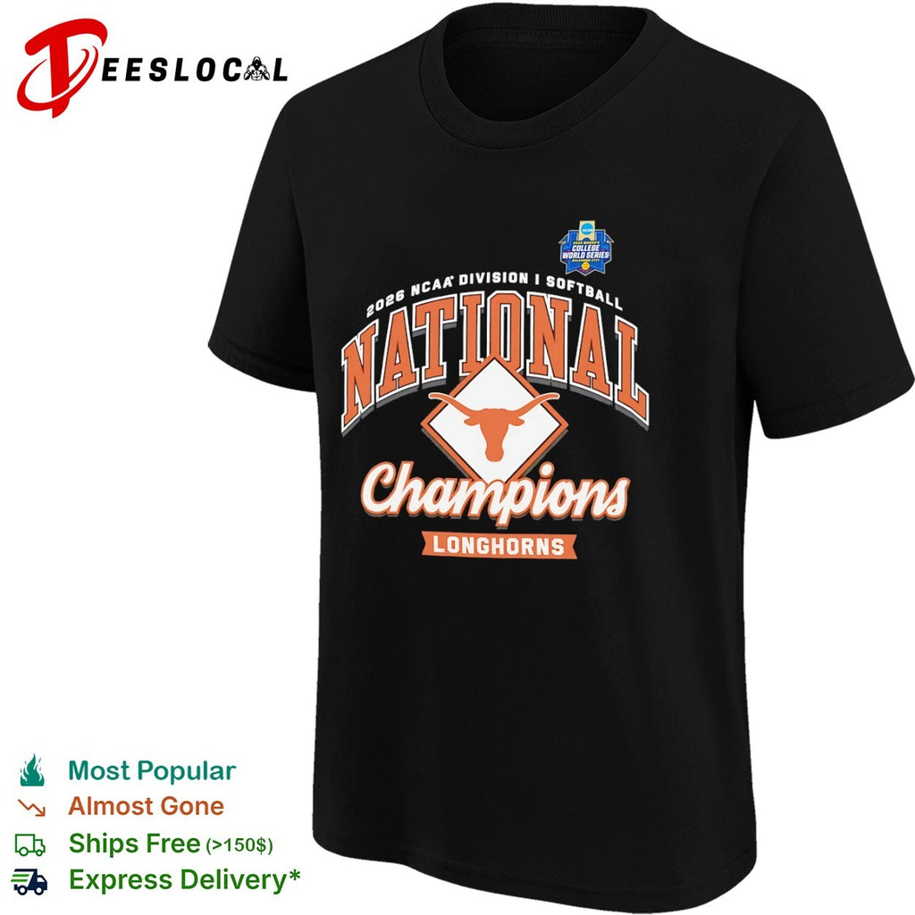 Texas Longhorns 2026 NCAA Division I Softball National Champions Longhorns shirt