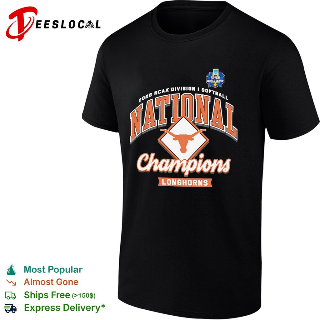 Texas Longhorns 2026 NCAA Division I Softball National Champions Longhorns shirt