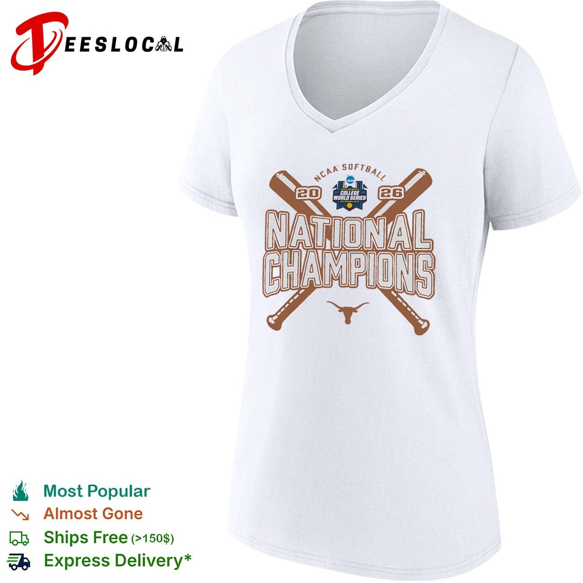 Texas Longhorns 2026 NCAA Softball National Champions 2026 shirt