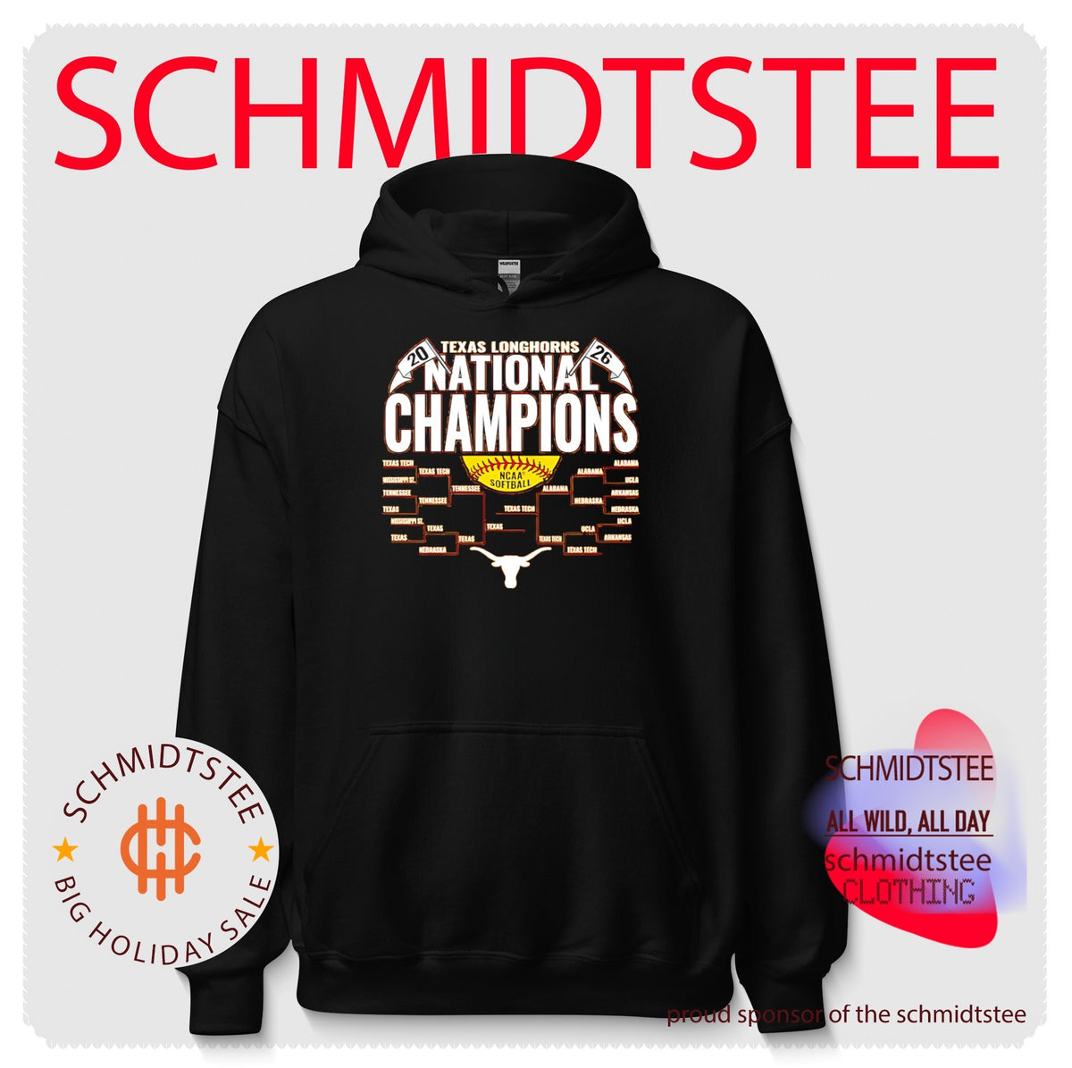 Texas Longhorns 2026 NCAA Softball Women’s College World Series National Champions Bracket shirt