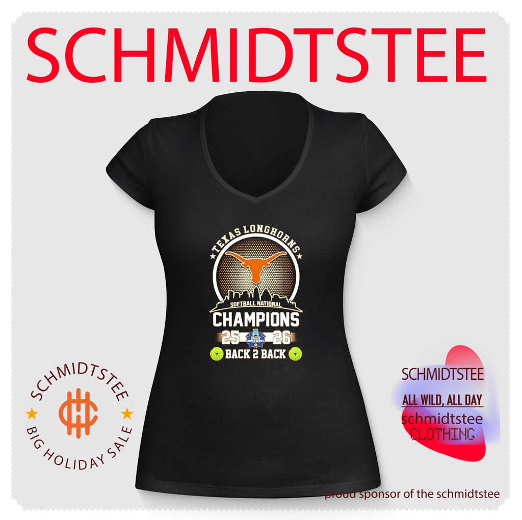 Texas Longhorns 2026 NCAA Women’s Softball National Champions Back 2 back skyline shirt