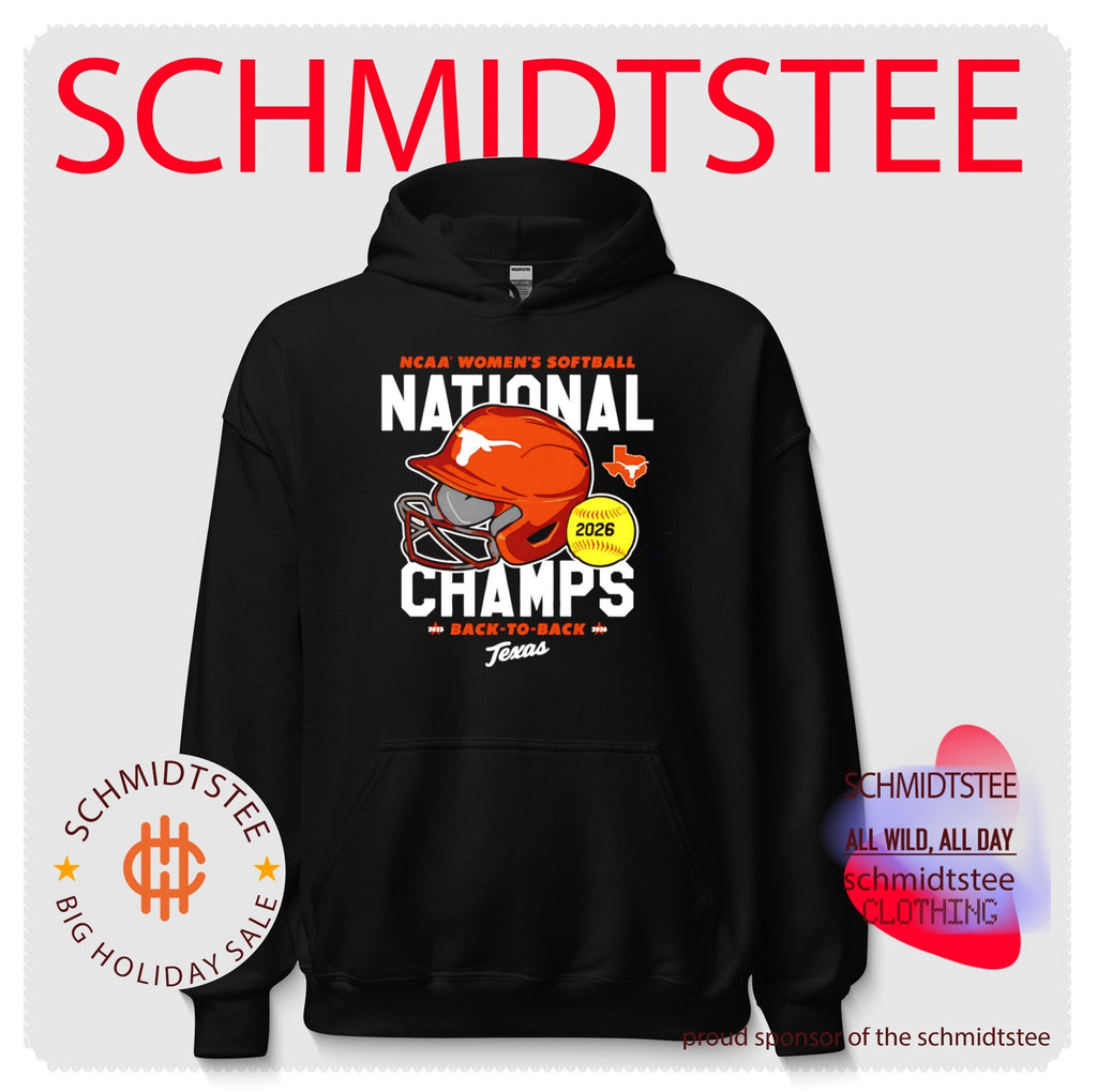 Texas Longhorns 2026 Softball National Champs back to back helmet shirt