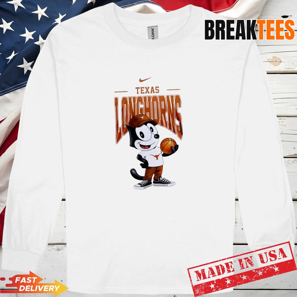 Texas Longhorns Let’s Go Win Felix The Cat T-Shirt