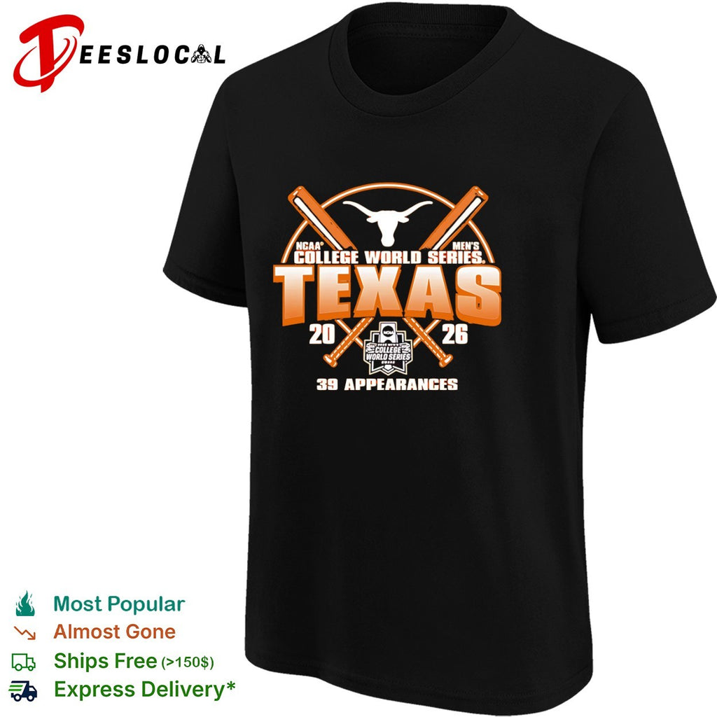 Texas Longhorns NCAA College World Series 39 2026 shirt