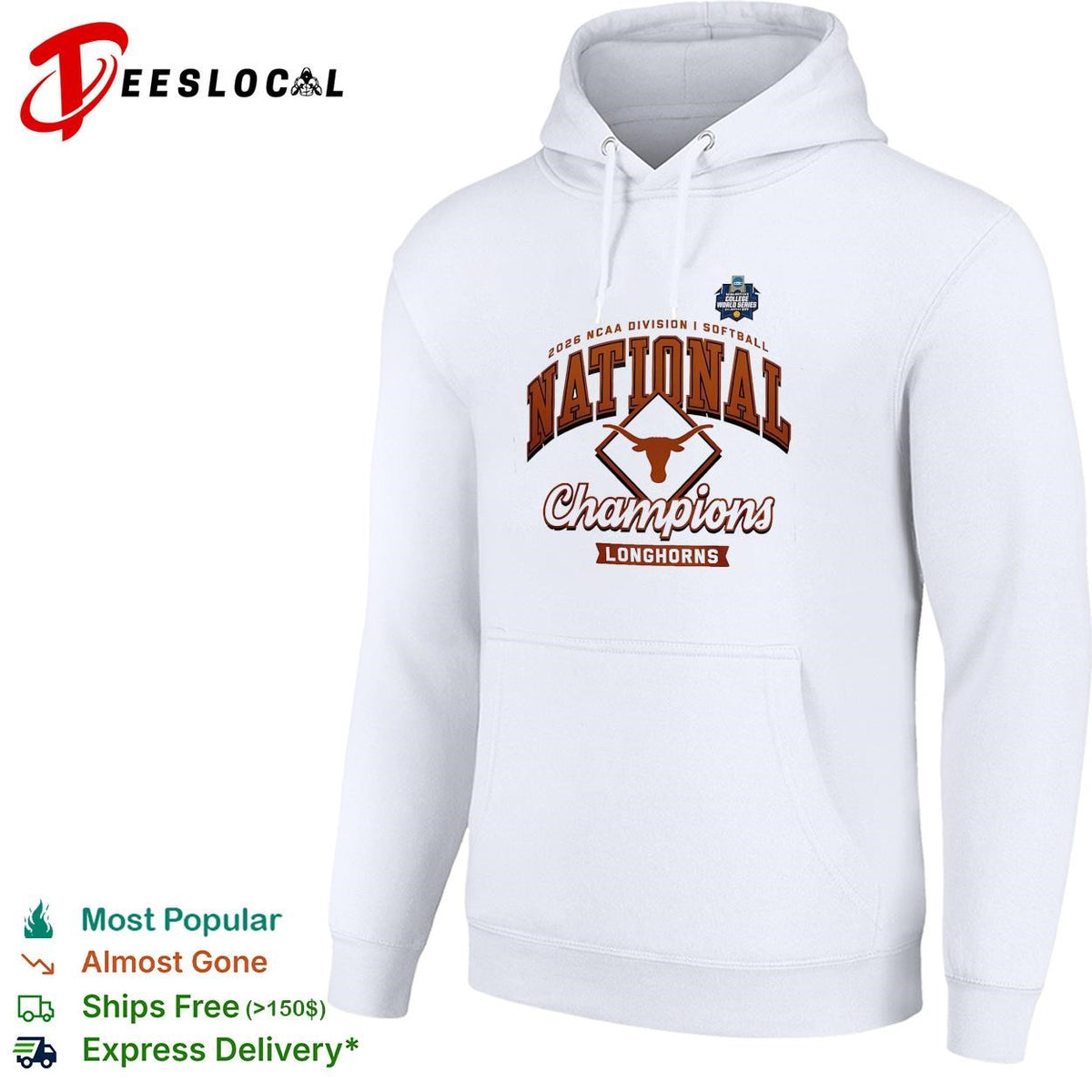 Texas Longhorns NCAA DI national softball champions badge shirt