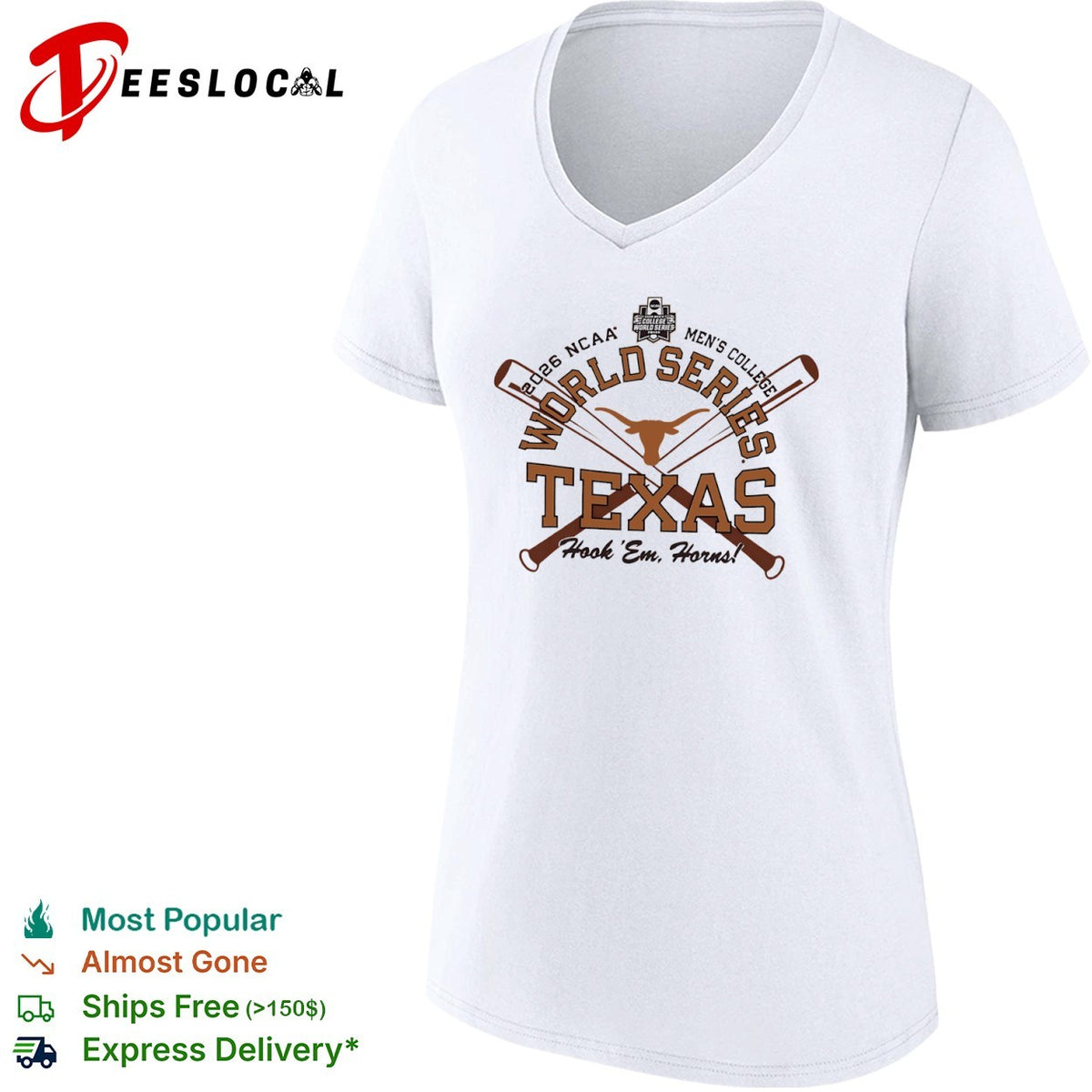 Texas Longhorns NCAA Men’s College World Series 2026 shirt