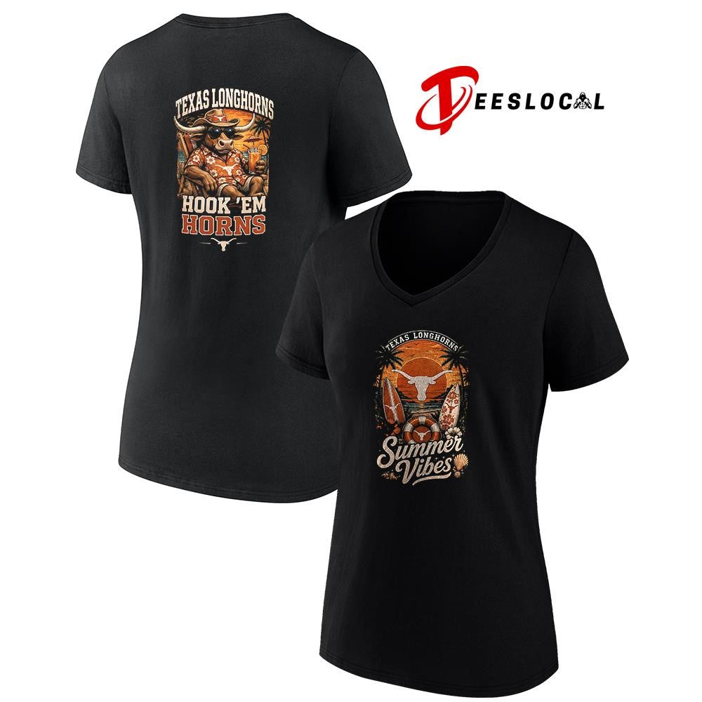 Texas Longhorns NCAA Summer Vibes hook ’em horns mascot shirt
