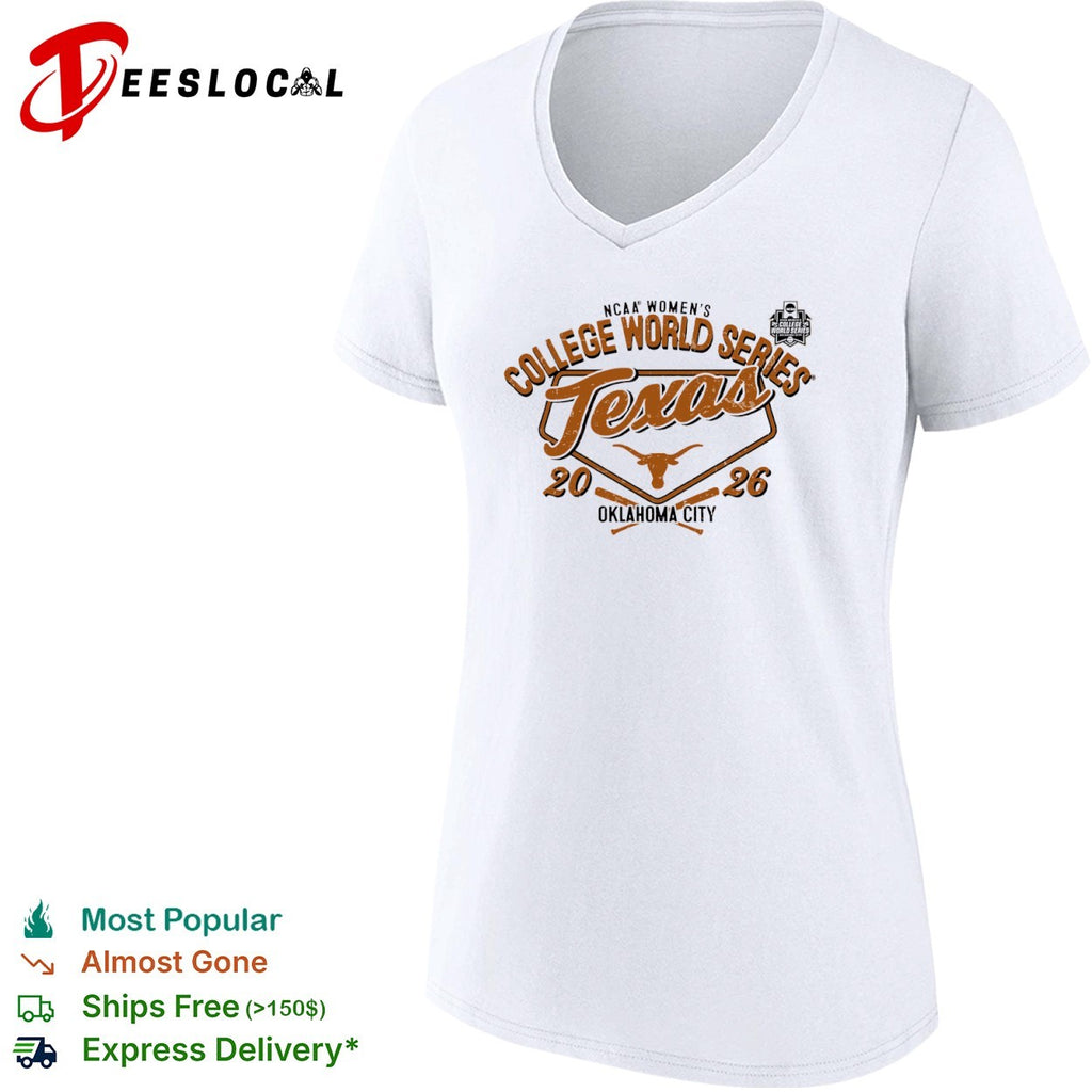 Texas Longhorns NCAA Womens College World Series 2026 Oklahoma City logo shirt