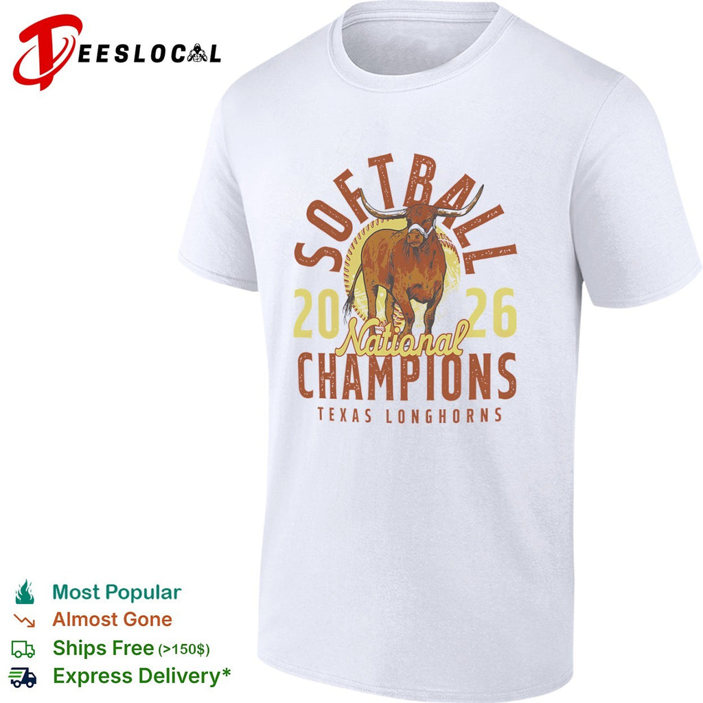Texas Longhorns Softball 2026 National Champions Texas Longhorns team logo shirt