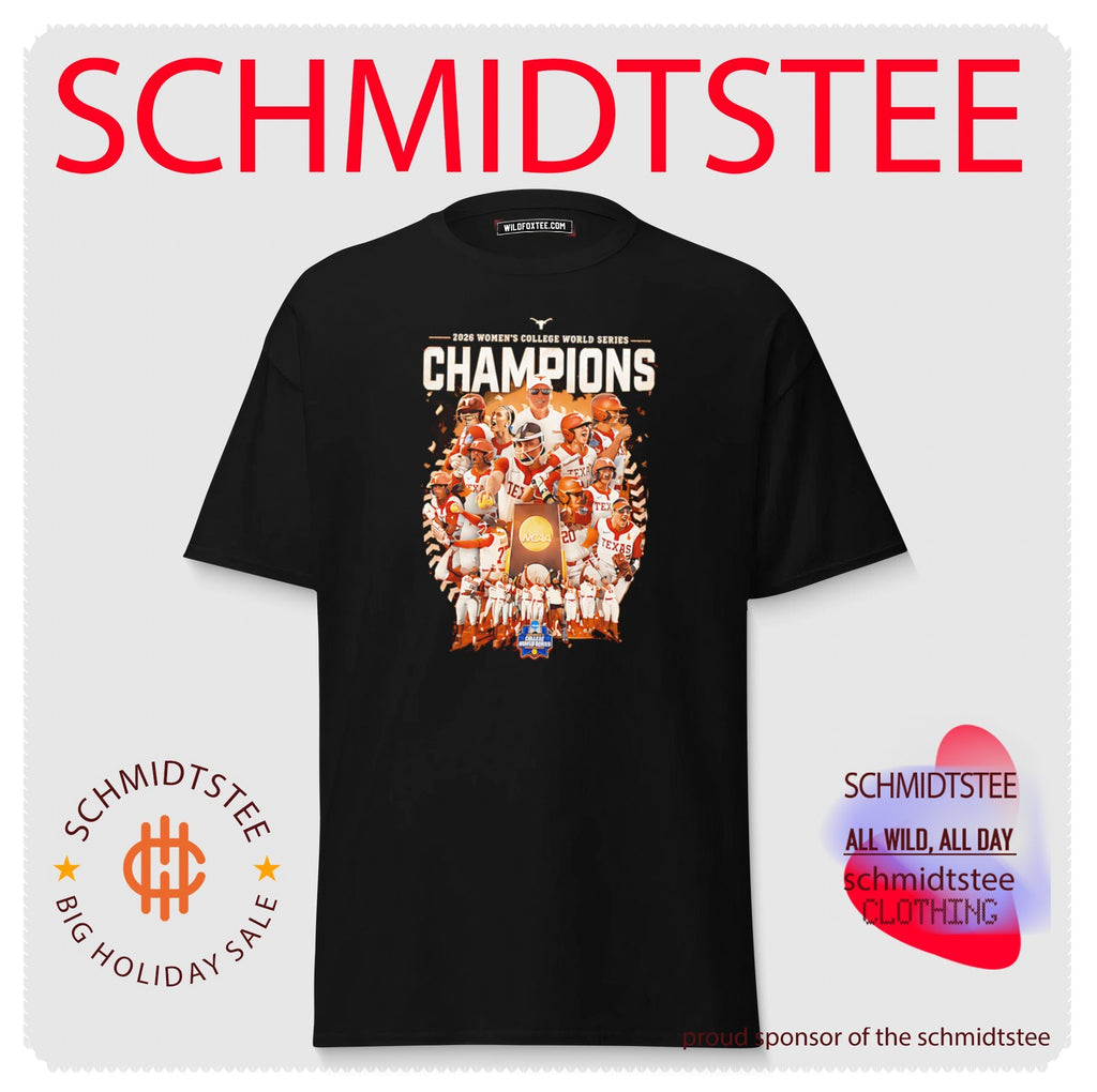 Texas Longhorns Softball ’26 WCWS National Champions Back to back player collage shirt