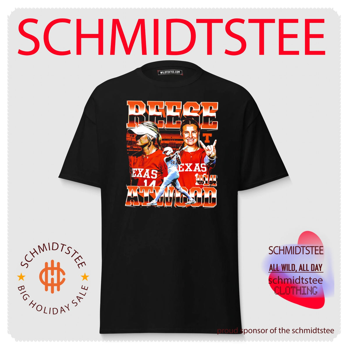 Texas Longhorns Softball NCAA Reese Atwood player collage shirt
