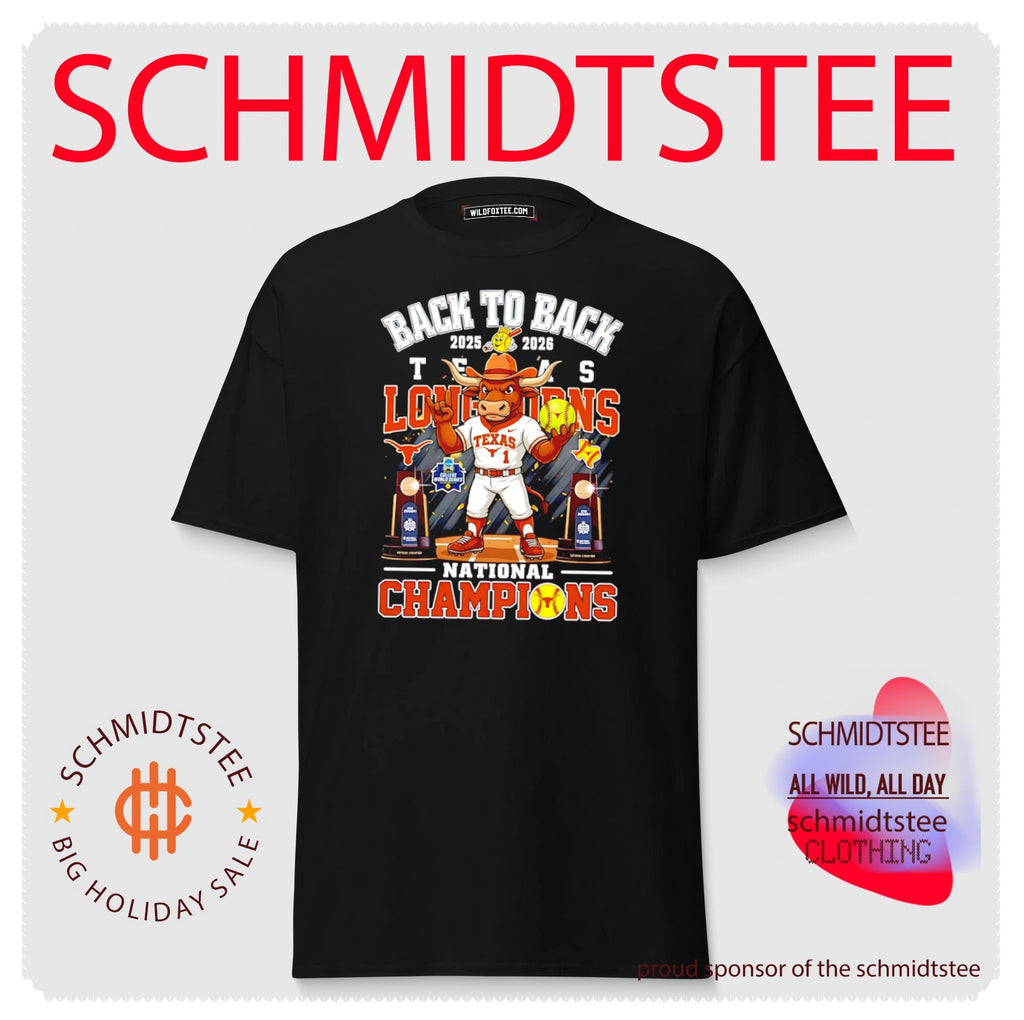 Texas Longhorns Women’s Softball 2025 2026 NCAA National Champions back to back mascot shirt