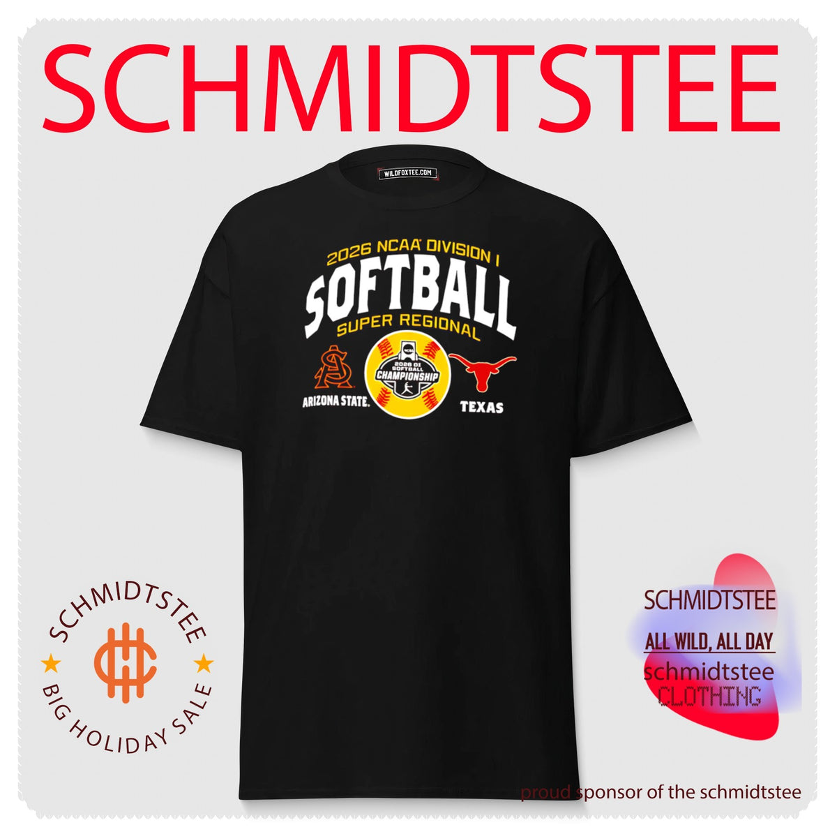 Texas Longhorns vs. Arizona State Sun Devils 2026 NCAA Softball Super Regional Matchup shirt
