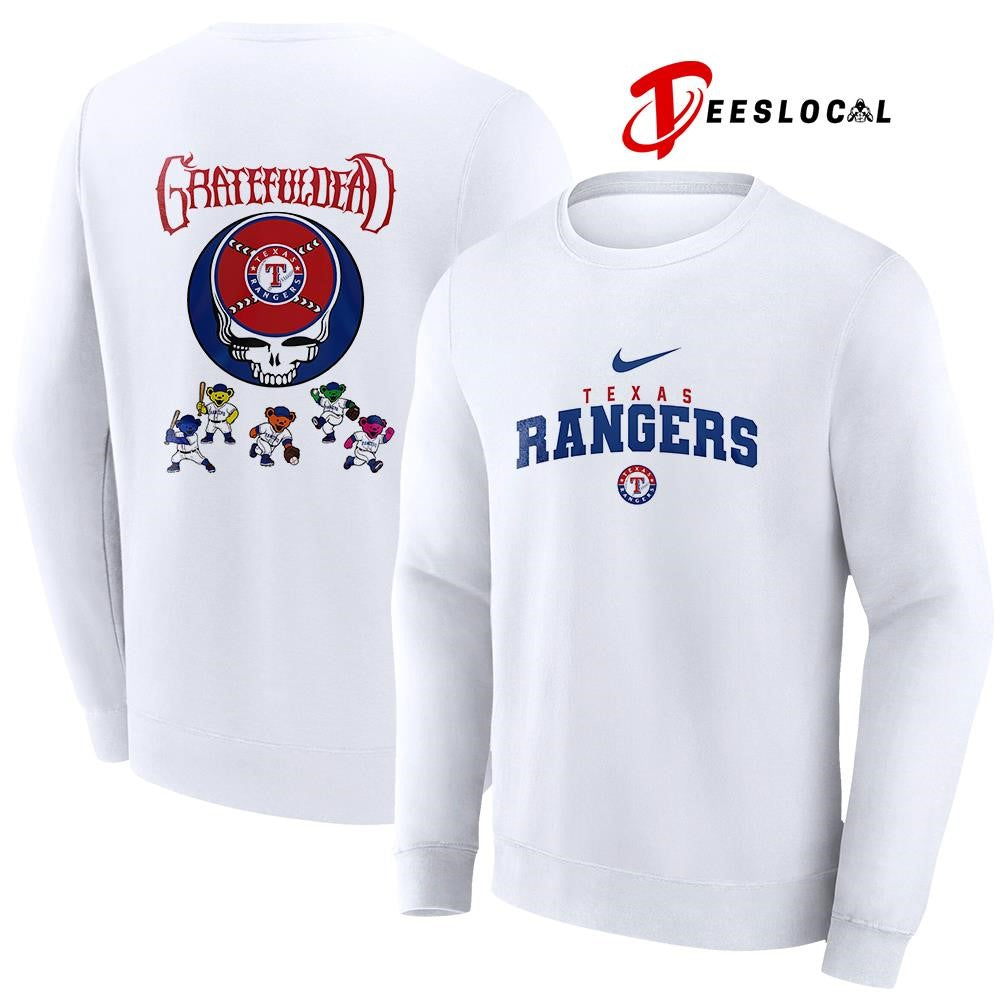 Texas Rangers x Grateful Dead bear mascot shirt
