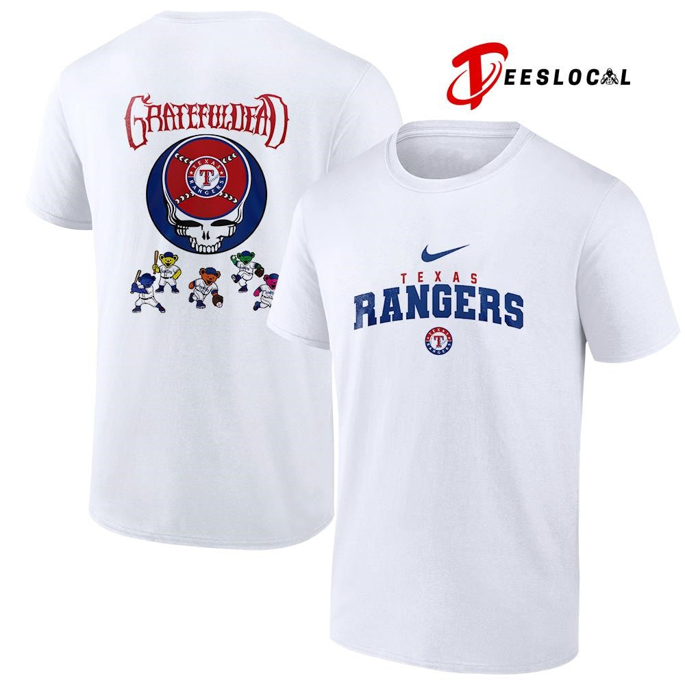 Texas Rangers x Grateful Dead bear mascot shirt