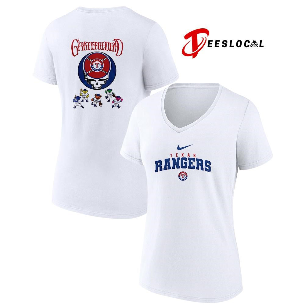 Texas Rangers x Grateful Dead bear mascot shirt