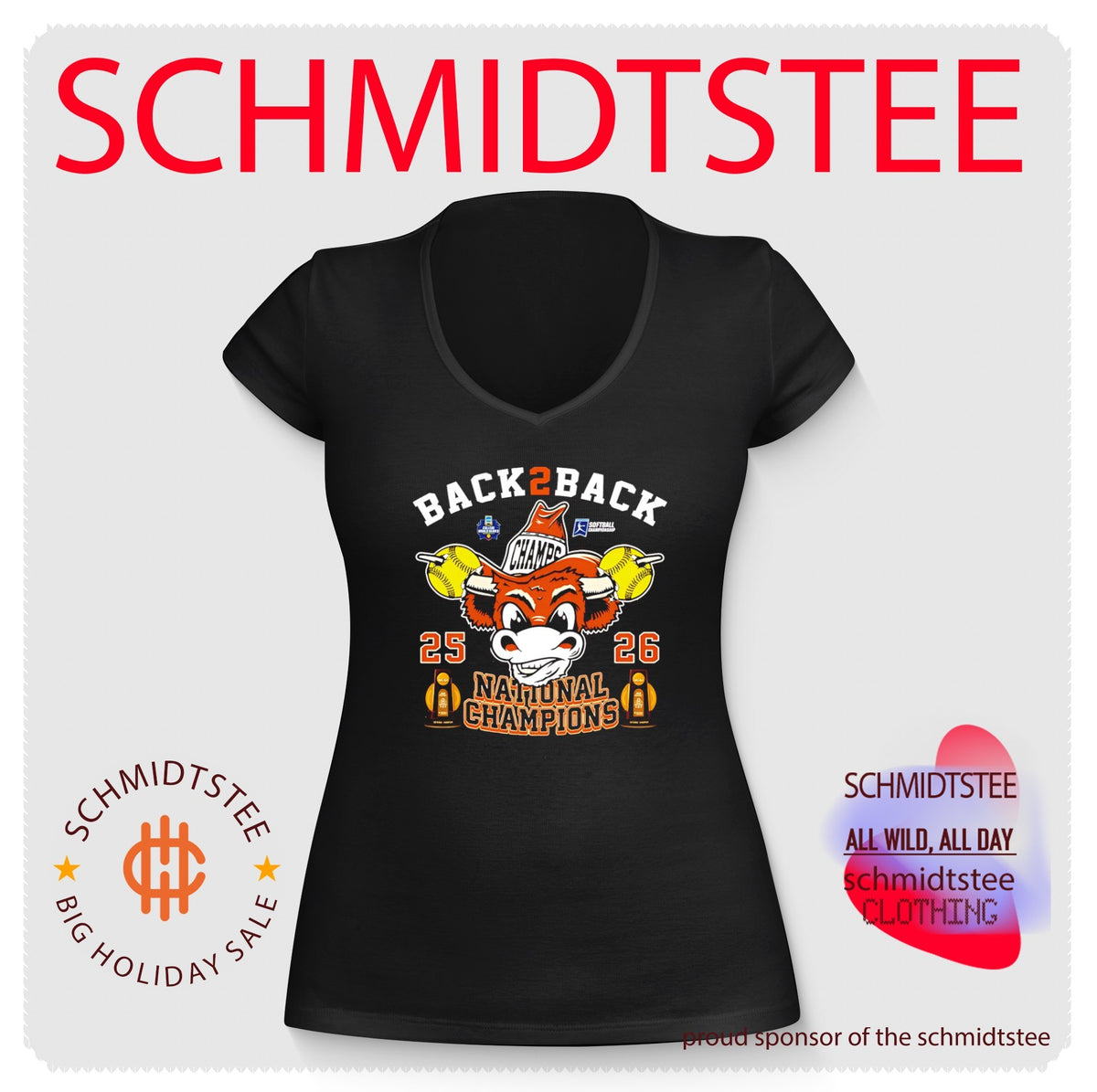 Texas Softball 2026 WCWS National Champions B2B shirt