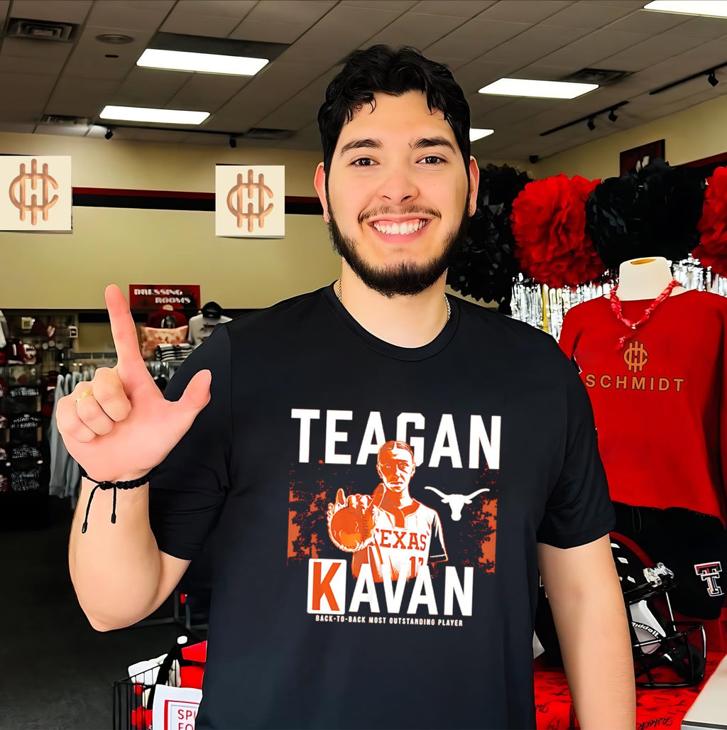 Texas Softball Teagan Kavan K back to back Most Outstanding Player Sign shirt
