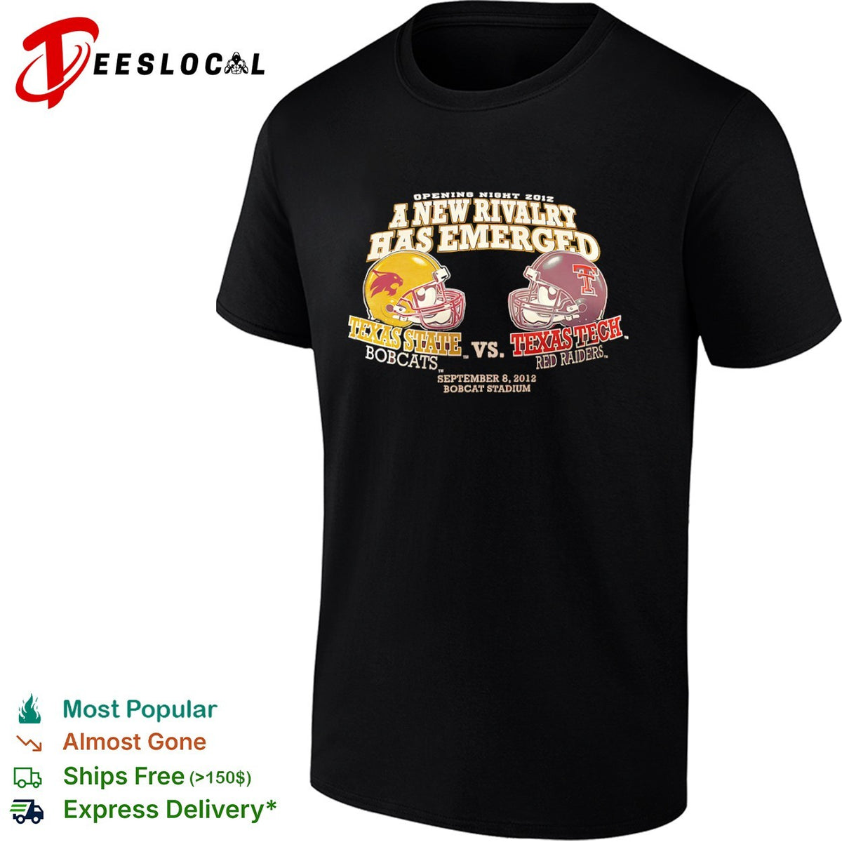 Texas State Bobcats vs Texas Tech Red Raiders a new rivalry has emerged 2012 shirt