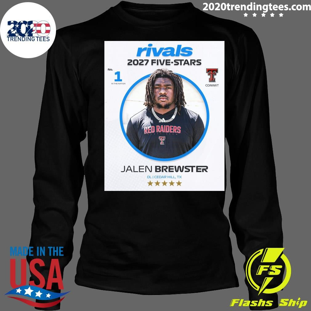 Texas Tech DL commit Jalen Brewster ranks No. 1 and five-stars in the updated 2027 Shirt
