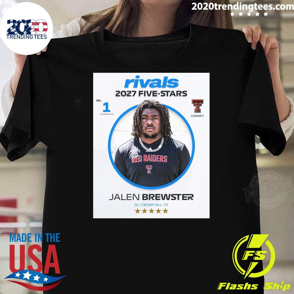Texas Tech DL commit Jalen Brewster ranks No. 1 and five-stars in the updated 2027 Shirt