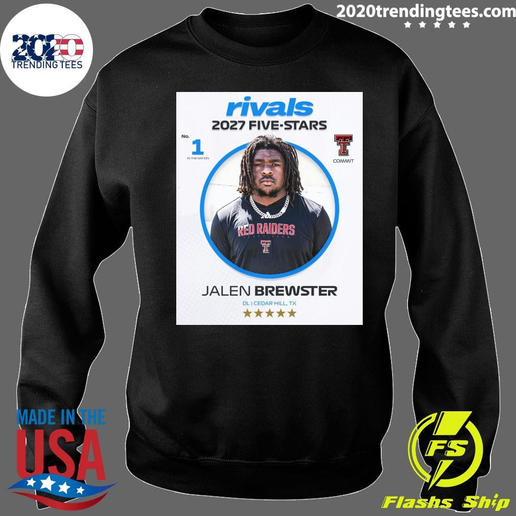 Texas Tech DL commit Jalen Brewster ranks No. 1 and five-stars in the updated 2027 Shirt