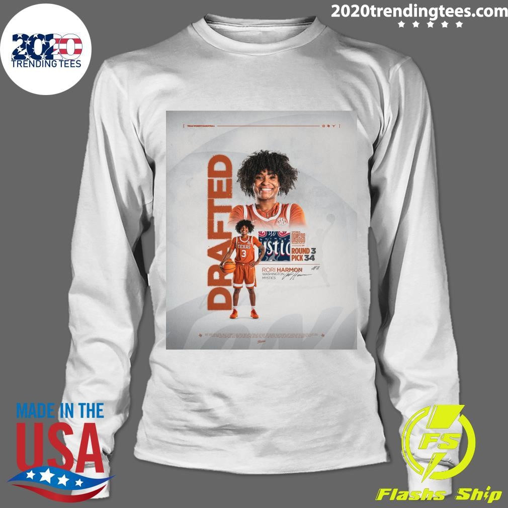 Texas women’s Basketball guard Rori Harmon taken by Washington Mystics in 2026 WNBA Draft Shirt