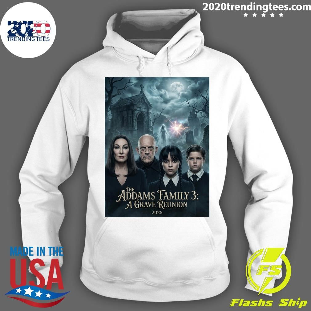 The Addams Family 3 A Grave Reunion 2026 Anjelica Huston, Christopher Lloyd, Christina Ricci, Jimmy Workman Shirt